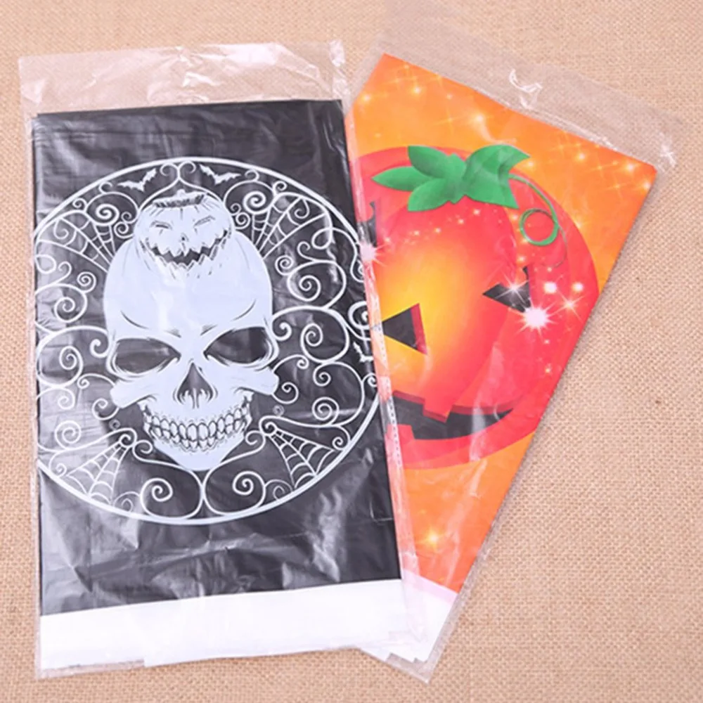 

New Christmas Home Kitchen Tablecloth Dining Table Cover Pumpkin Skeleton Rectangular Printed Party Table Cloth