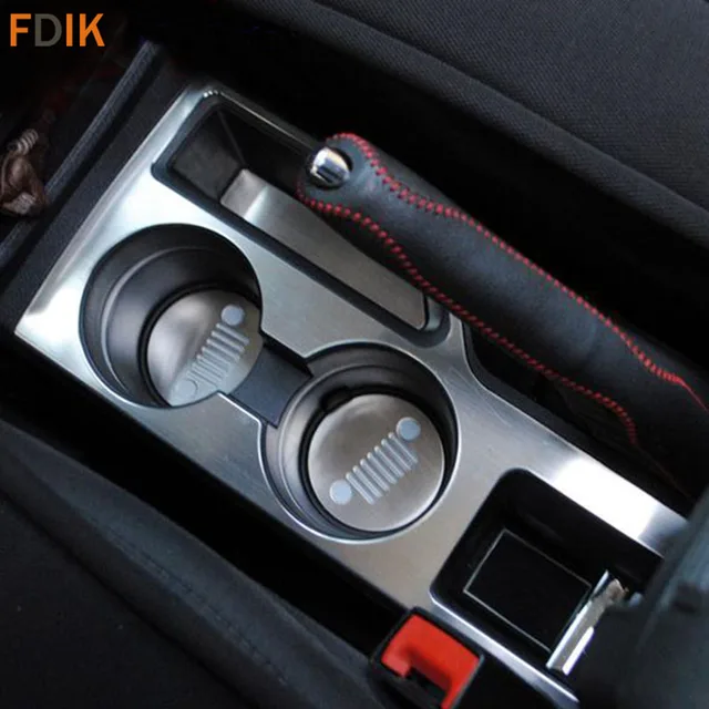 4pcs Inner Accessories Center Console Cup Holder Panel Molding Trim