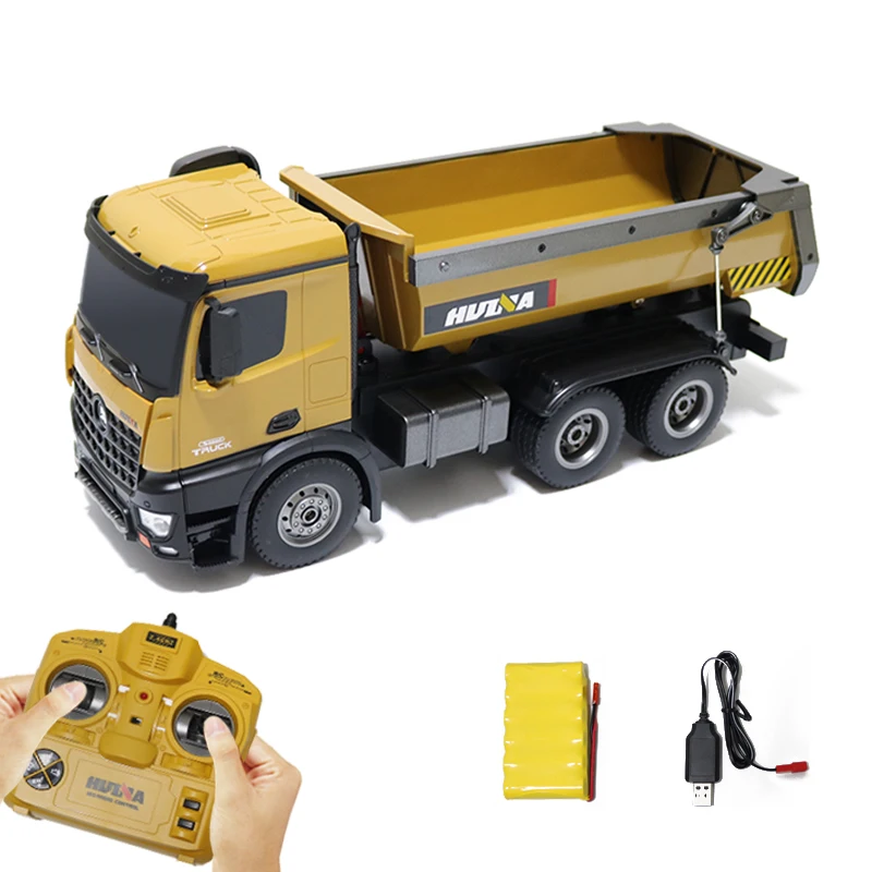 

Toy for boys HUINA 1573 RC Drum truck Model 1:14 10CH remote control tractor Electric Car