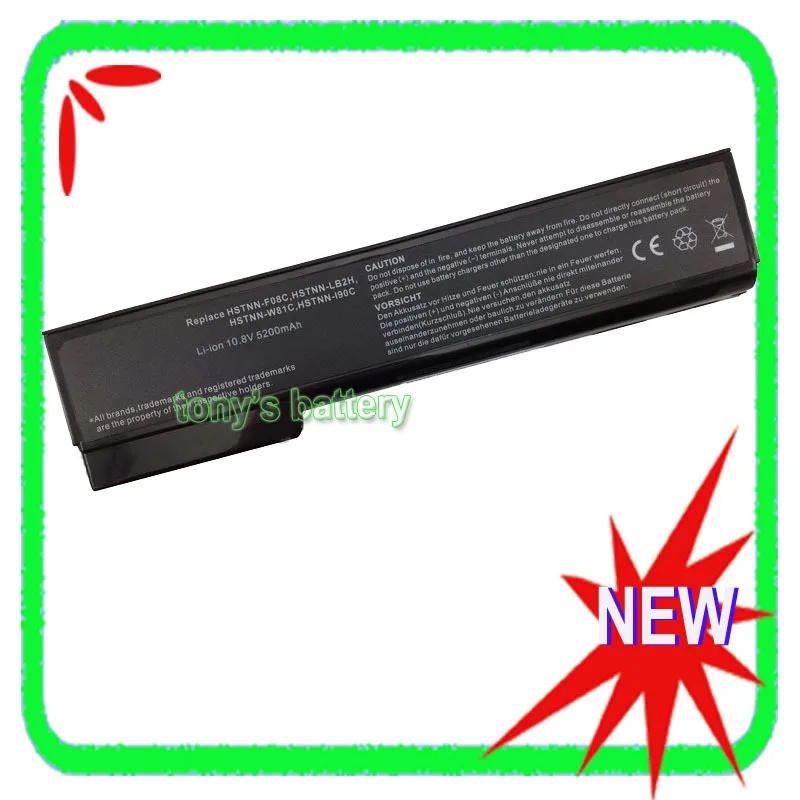 5200 мАч аккумулятор для ноутбука HP ProBook 6360b 6460b 6465b 6560b 6565b 6470b 6475b 6570b HSTNN-W81C LB2I |