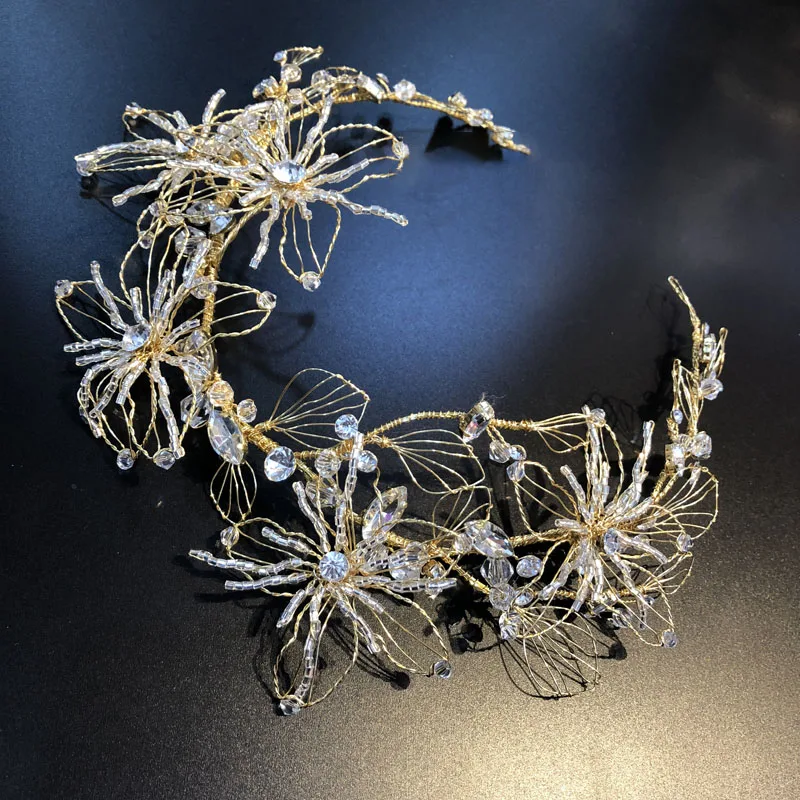 

New Luxury Crystal Hairpieces Crown Tiara Vintage Custom Made Rhinestones Royal Queen Princess Pageant Party Crown Bridesmaids