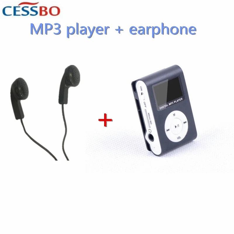 

TF Card Clip USB MP3 Player with Screen + Earphone Mini Classic Music Player Support 32G SD Card High Quality Sport MP3 Fashion