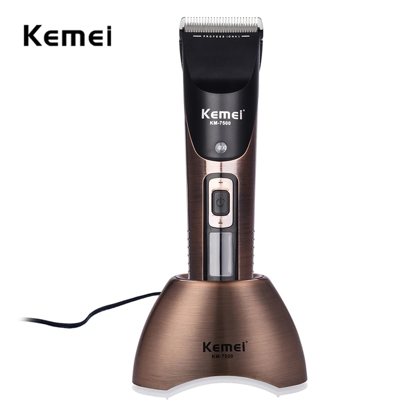 Kemei лезвие из углеродистой стали машинка для стрижки волос профессиональный триммер для волос с ЖК-дисплеем Быстрая зарядка станок для бритья электрический мужской BeardShaver