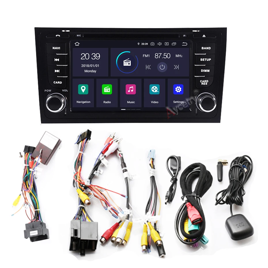 Cheap DSP IPS 8 Core 4G 64G 2 Din android 9.0 Car Multimedia dvd Player GPS Navigation audio For Audi A6 S6 RS6 Car radio stereo obd2 15