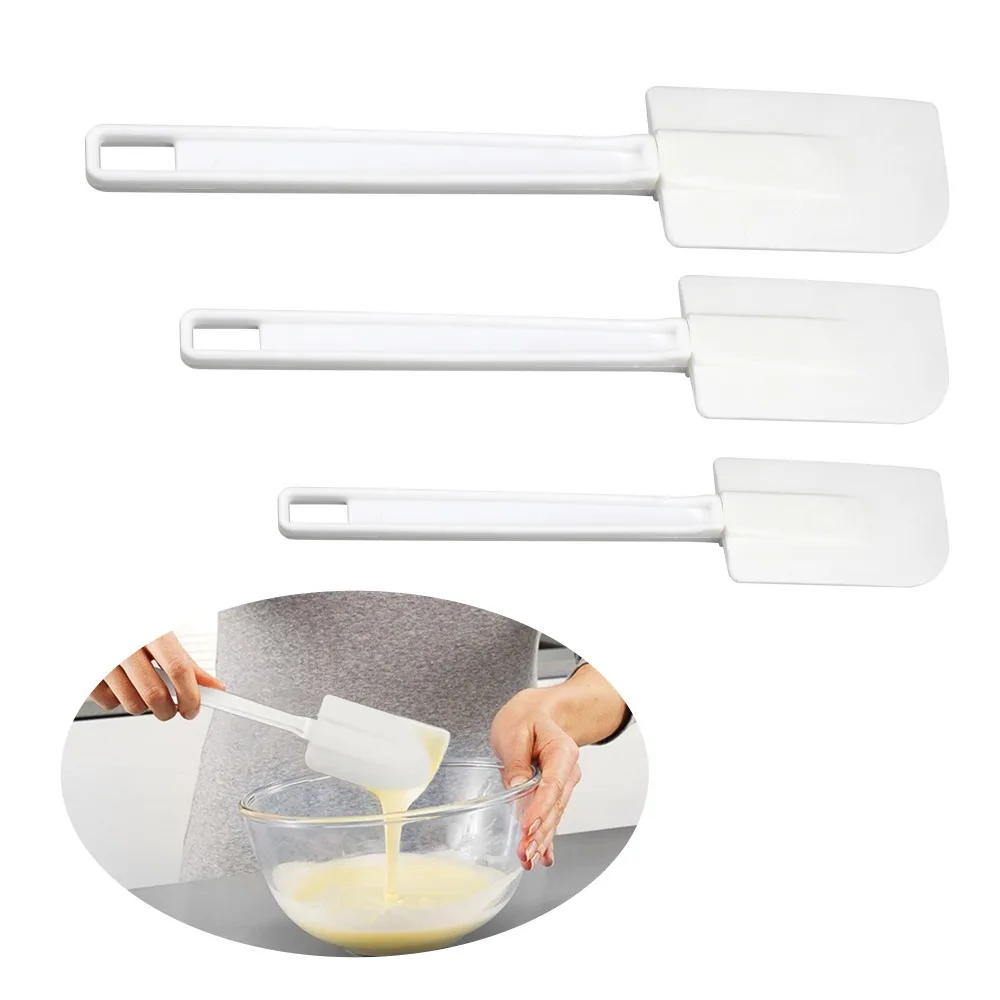 3 pcs/set cake tools Non Stick Rubber baking Silicone Spatula , Kitchen Cooking Baking Spatulas