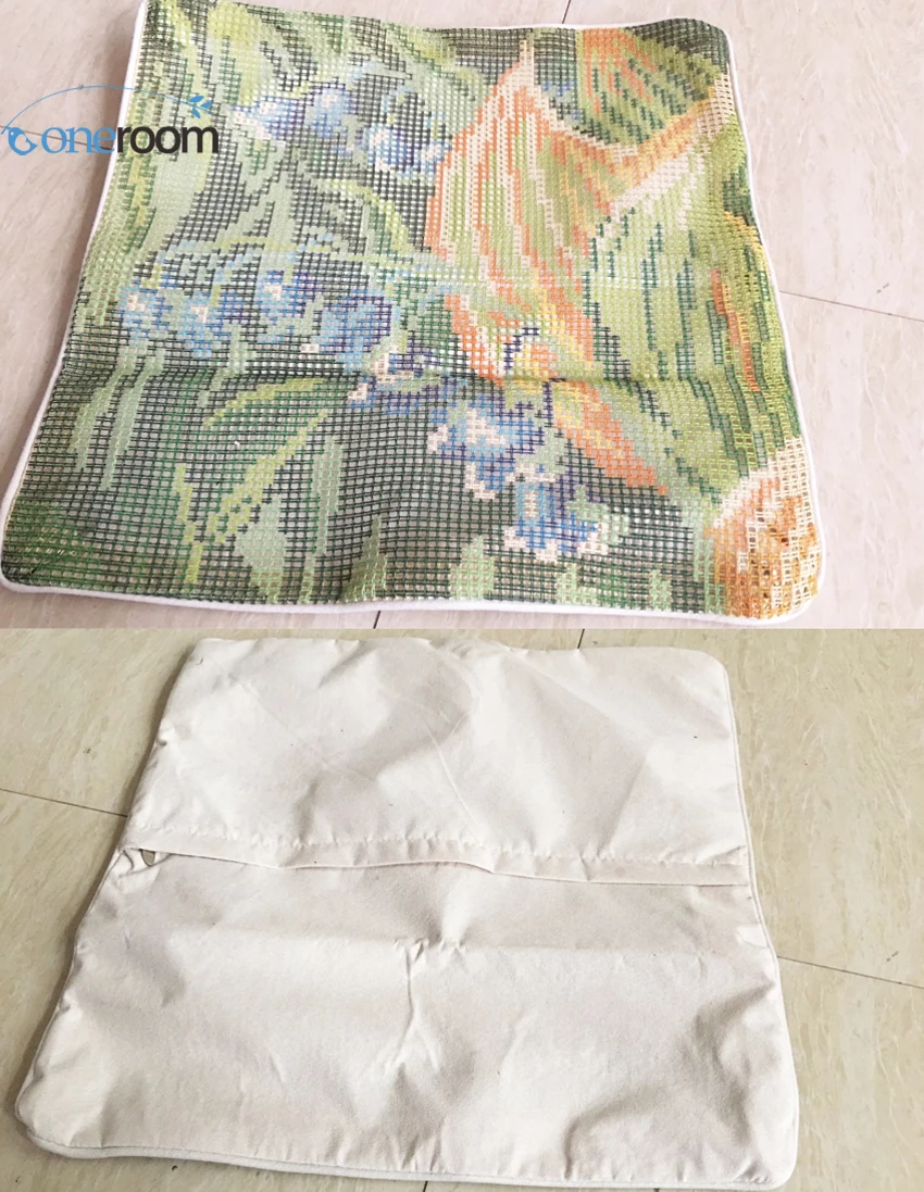 Цветы стиль вышивки крестом подушка коврик DIY ремесло Подушка с гобеленом 42 см на 42 см рукоделие вязание крючком подушка вышивка