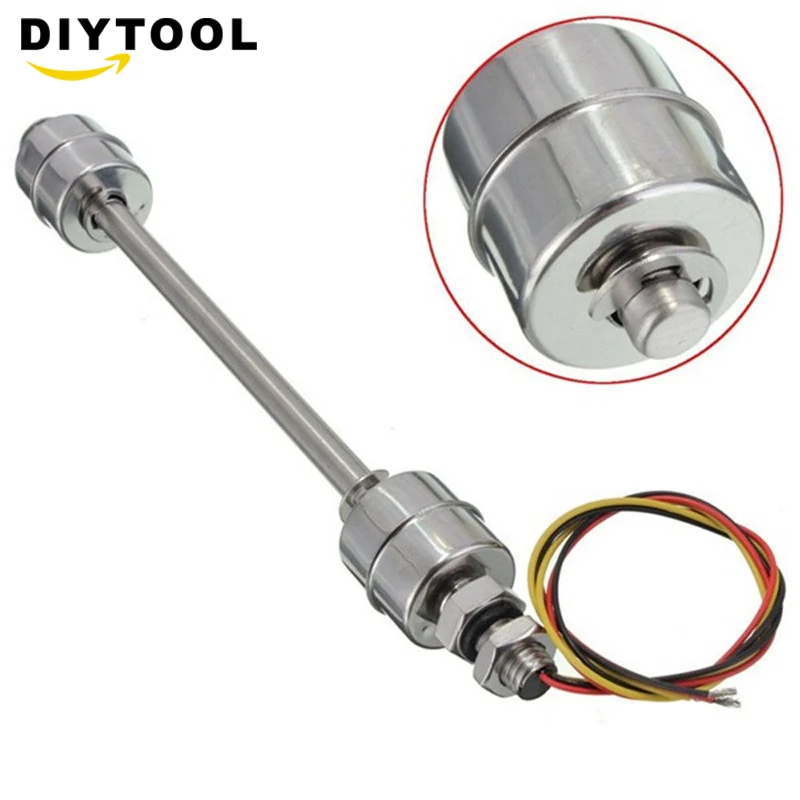 

white 220V 200mm Stainless Steel Liquid Water Level Sensor Internal Float Switch