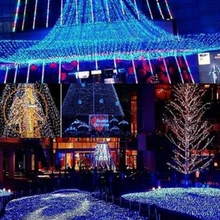 Украшения сада свет 2 м x 3 м 204 светодиодных net огни AC220V фонари светодиодные строки oudtoor для новогодней вечеринки праздник мерцают фея освещения