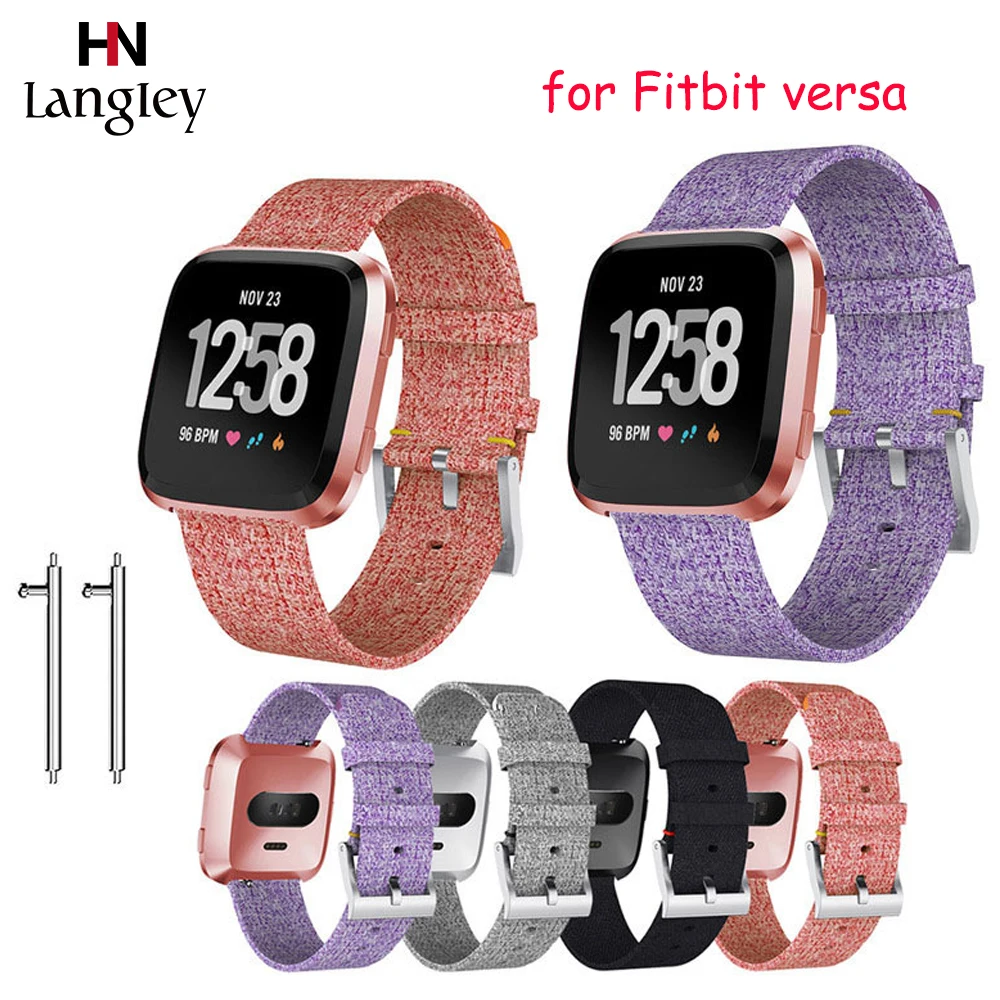 

Nylon Woven Watchband For Fitbit Versa Watch Straps With Tools Easy To Install Watches Accessories
