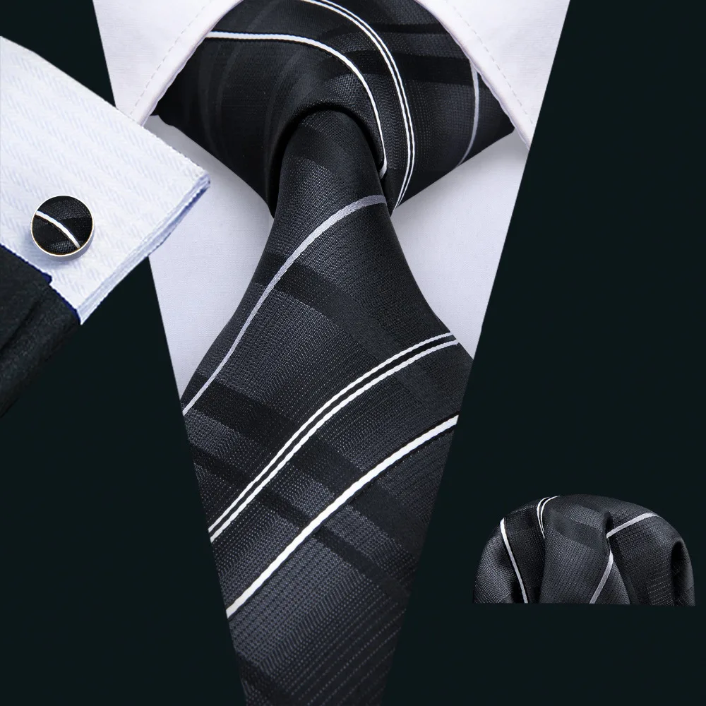 

Novelty Striped Plaids Pattern Neck Ties For Men 8.5cm Black Tie 100% Silk Polyester Necktie For Wedding Men's Corbatas FA-5005