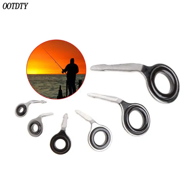 

Fishing Rod Guide Eye Rings Ice Fishing Line 3/4/5/6/8/10mm Diameter Pole Tackle Guides Tip Strong Game Repair DIY Accessories