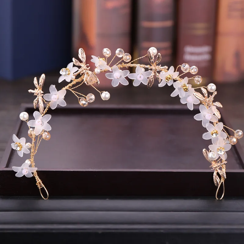 

Crystal Flower Hair Band Headband Children's Performance Headdress Beautiful Flower Headband Wedding Accessories For Flower Girl