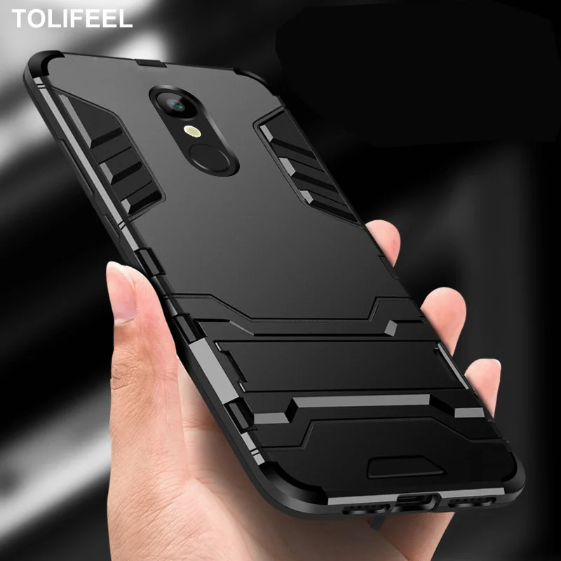 

TOLIFEEL For Xiaomi Redmi 5 Plus Case Silicone Cover Anti-Knock Hard Plastic Robot Armor Slim Back Cases For Xiaomi Redmi 5 Capa