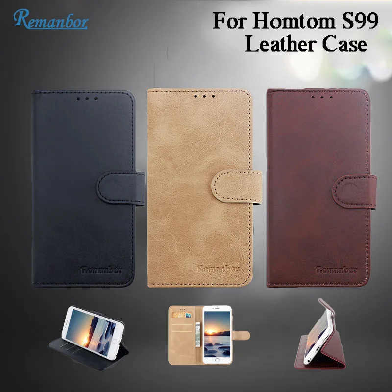 Remanbor для HOMTOM S99 Эксклюзивный кожаный чехол телефона Обложка кредитной держатель