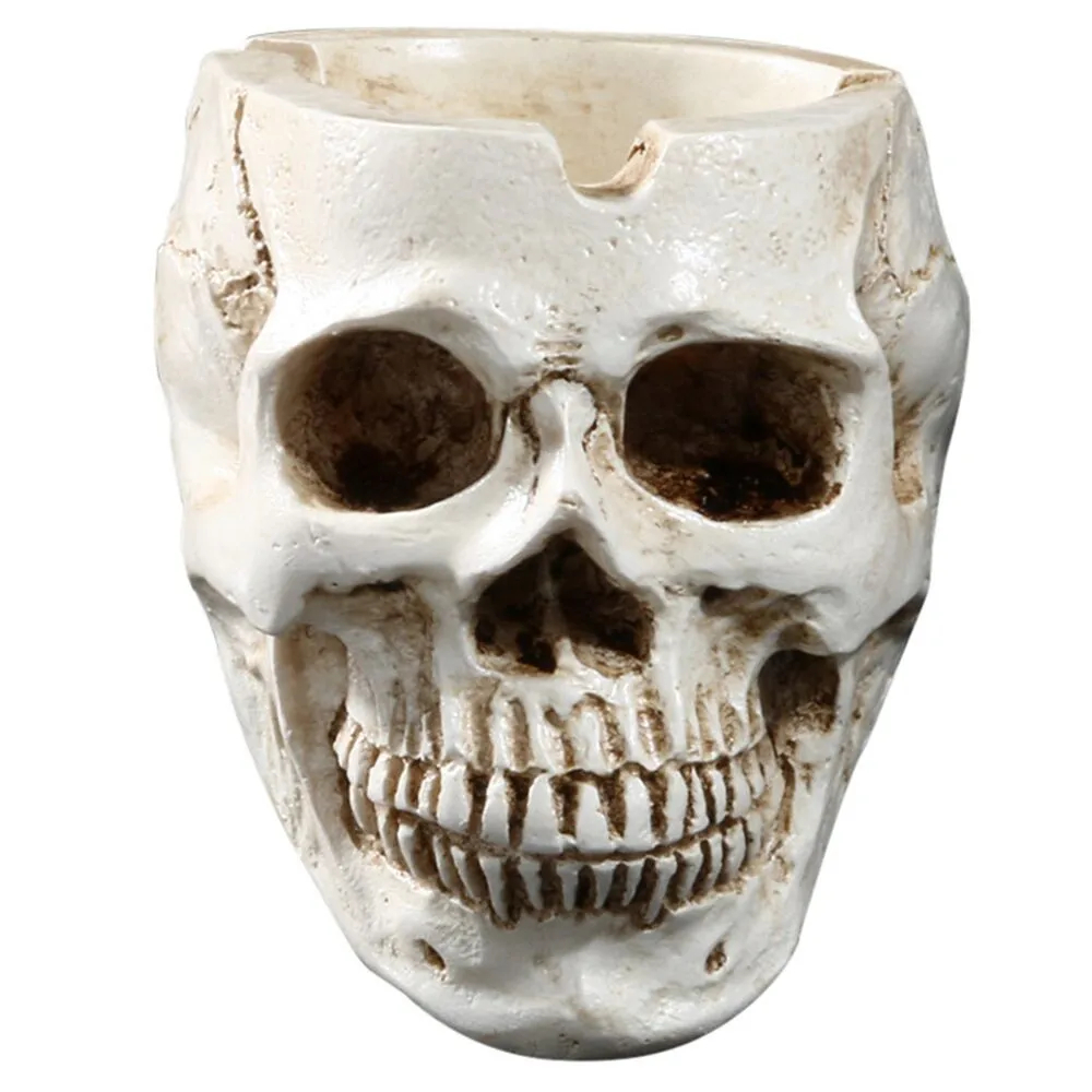 

Personalized Home Decoration Skeleton Head Style Ashtray Resin Simulation Skeleton Head Model Halloween Props Skull Resin Crafts
