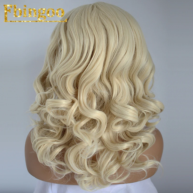 Ebingoo High Temperature Fiber Peruca Perruque 613 Short Body Wave Full Hair Wigs Blonde Bob Synthetic Lace Front Wig