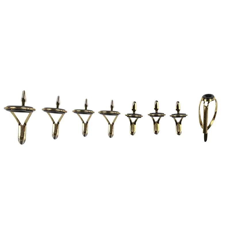 

1set Golden Fishing Rod Guides Line Rings Fishing Rod Repair Kit WHShopping