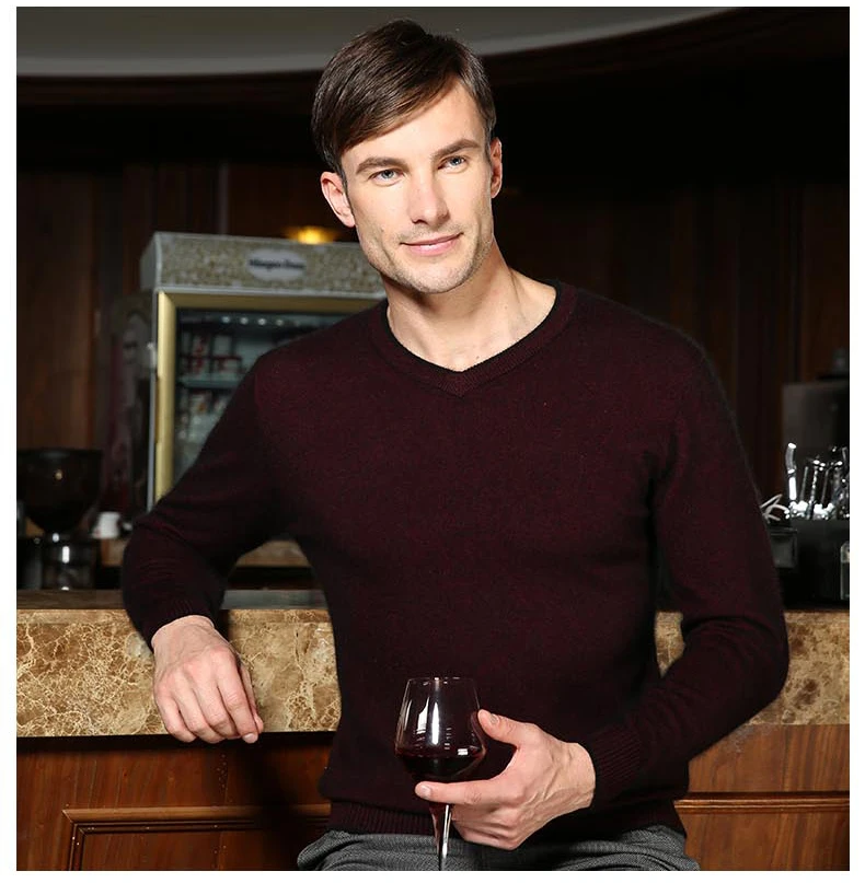 Real cashmere sweater men pure cashmere pullovers men winter cashmere sweater Free shipping 