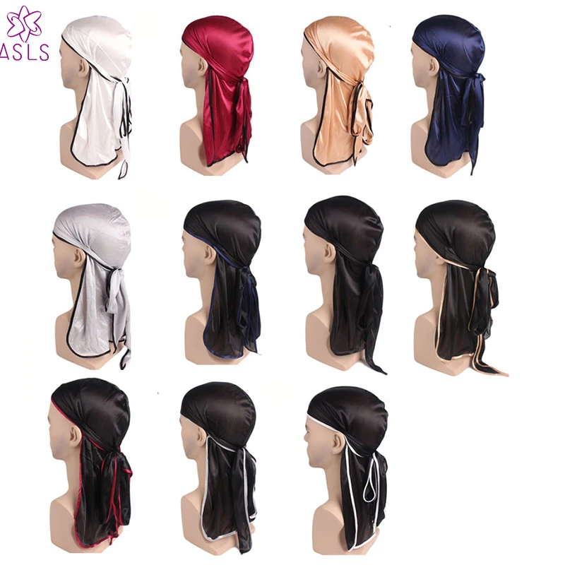 Nuovo Arrivo Moda Elegante Spandex King Durag Biker Head Wrap Skullcap Bandanna Doo Rag