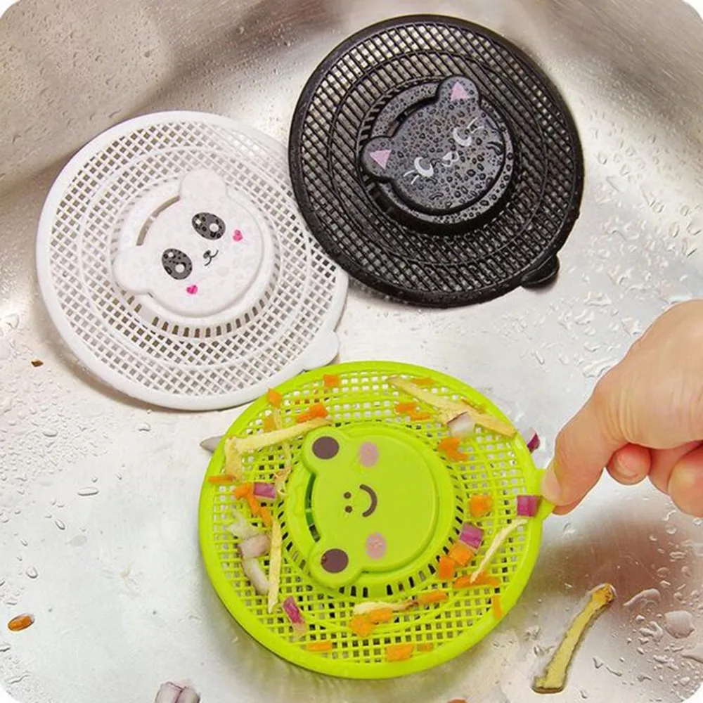 

1PC Round Floor Drain Cover Water Filter Hair Catcher Strainer for kitchen silicone sink Bathroom Anti-blocking Drain
