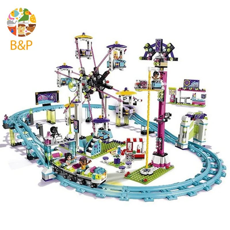 

lepin 41130 Leoging 1124cs Friends Series The Amusement Park 3D Model Building Block Brick Toys For Children Gift 01008