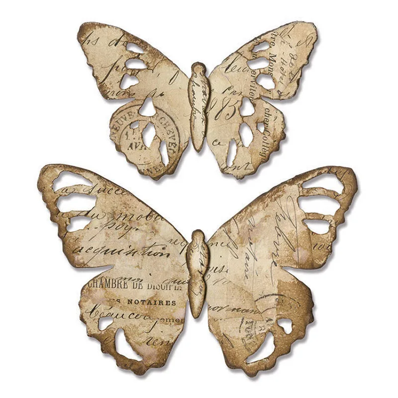 

2019 3D DIY New Layered Metal Cutting Dies and Scrapbooking For Paper Making Butterfly Embossing Stamps Frame Card Craft Die Set