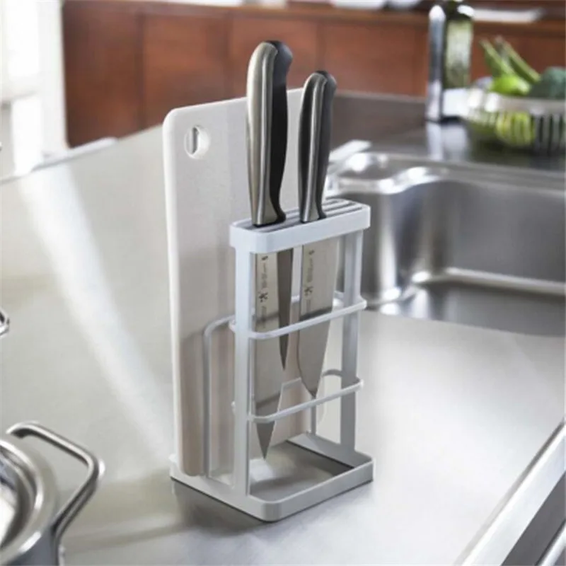 

2019 NEW 1PC High-quality Storage Rack Kitchen Cutting Board Drain Knife Shelf Organization Multifunction Kitchen Tool Holder