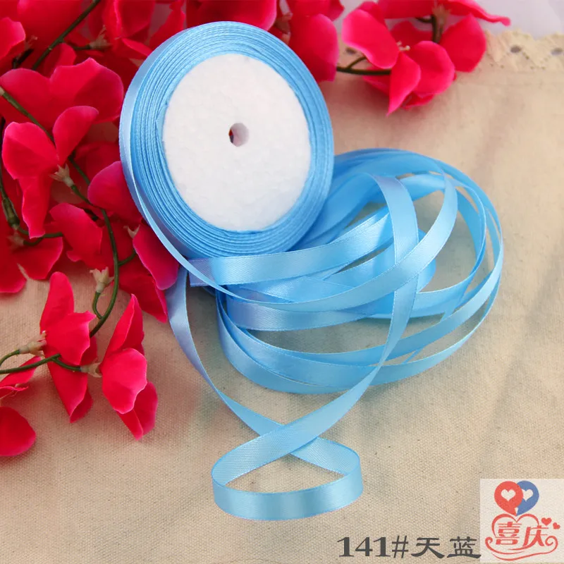 AJP 1 см шириной 22 м длиной корсажная тесьма свадебные декоративные ленты, подарочная упаковка, материалы ручной работы - Цвет: NO141sky blue