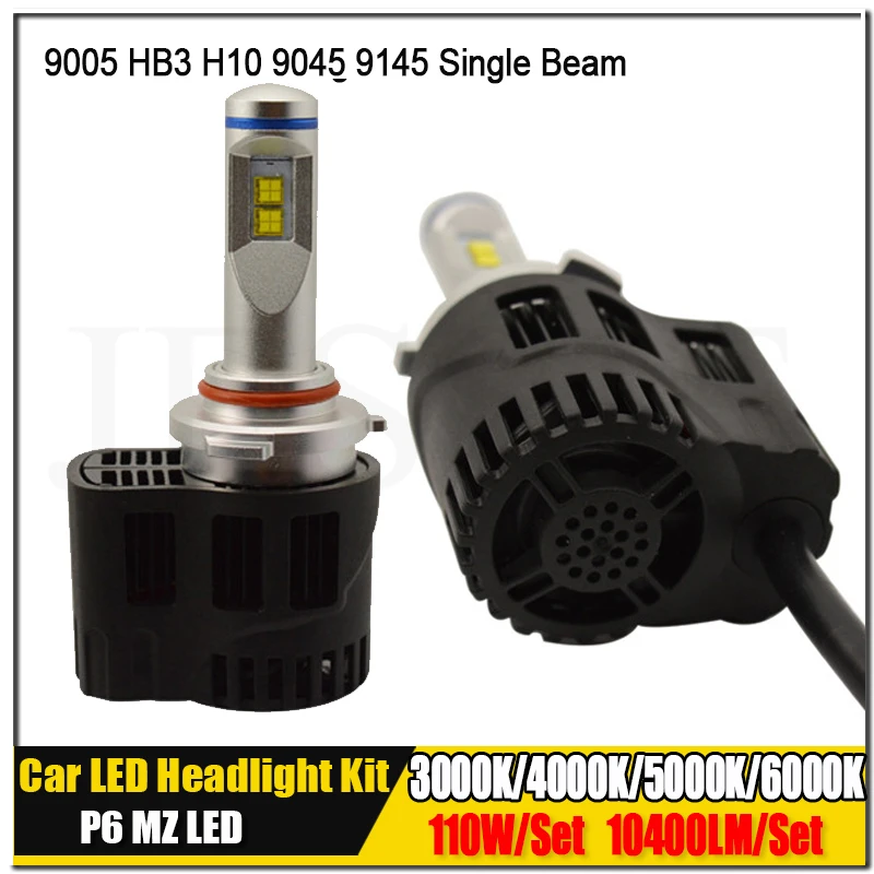 

2x 9005 HB3 LED Canbus 10400Lm 110W P6 LMZ LEDs Car Bulb Auto Lamp Headlight Fog Light Headlamp Conversion Kit