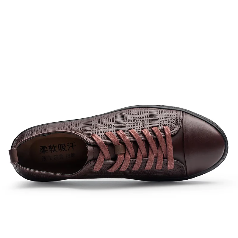 Moda Couro Do Lace Genuíno Up Preguiçosos Casuais Mocassins Masculino Sexo Preto De marrom Reais Dos Da Flats Homens Sapatos Y5w66q