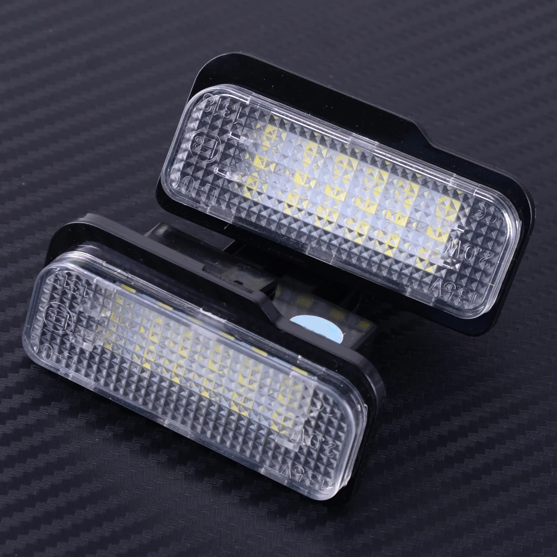 

DWCX Pair of 18LEDs 3W 12V 2 pin White LED Number License Plate Light Lamp Fit for Tesla Model S 2012-2016 600770000A