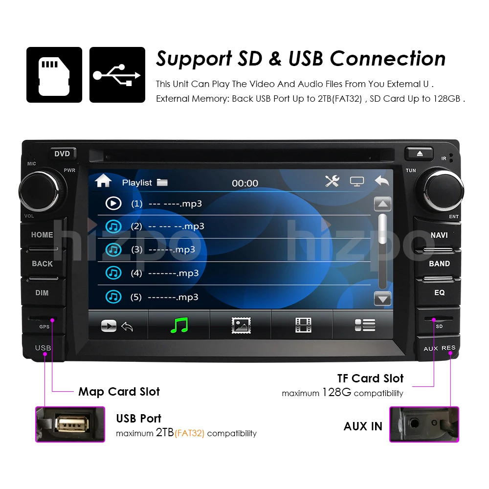 Clearance 2 DIN Car DVD GPS Player for Toyota Hilux Camry Corolla Prado RAV4 Radio Stereo In Dash steering wheel control map rds am/fm bt 15