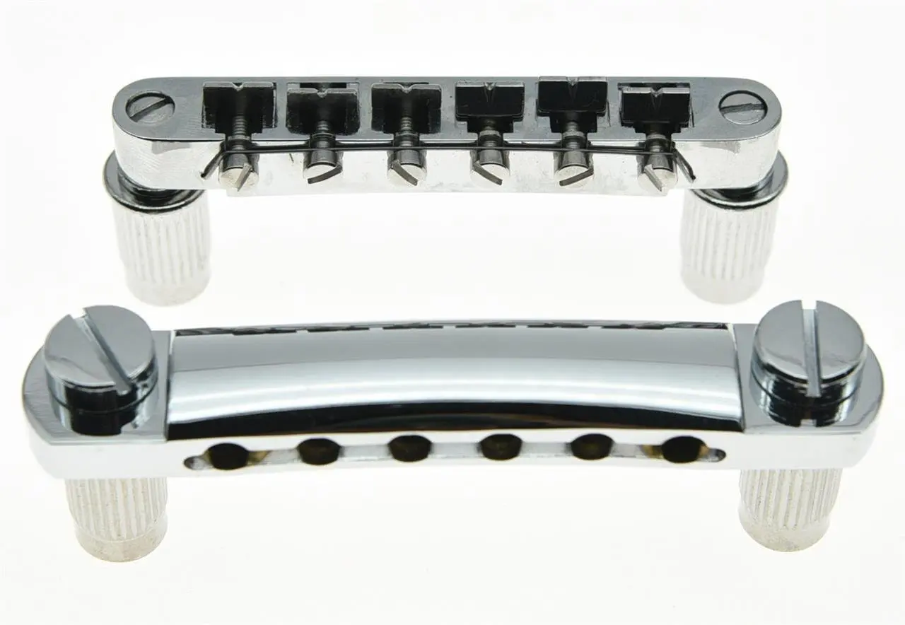 Chrome Electric Guitar Tune o matic Bridge and Tailpiece