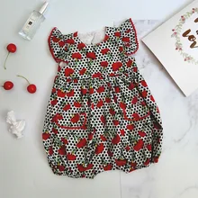 INS/летние комбинезоны для маленьких девочек; детские комбинезоны с цветочным принтом для девочек; милые комбинезоны для девочек