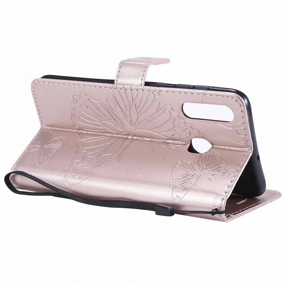 

PU Leather Plain Covers For Samsung Galaxy A10 A20 A30 A40 A50 A70 S10E S10 Plus 5G A8S 2018 M10 M20 Butterflies Phone Bags D06Z