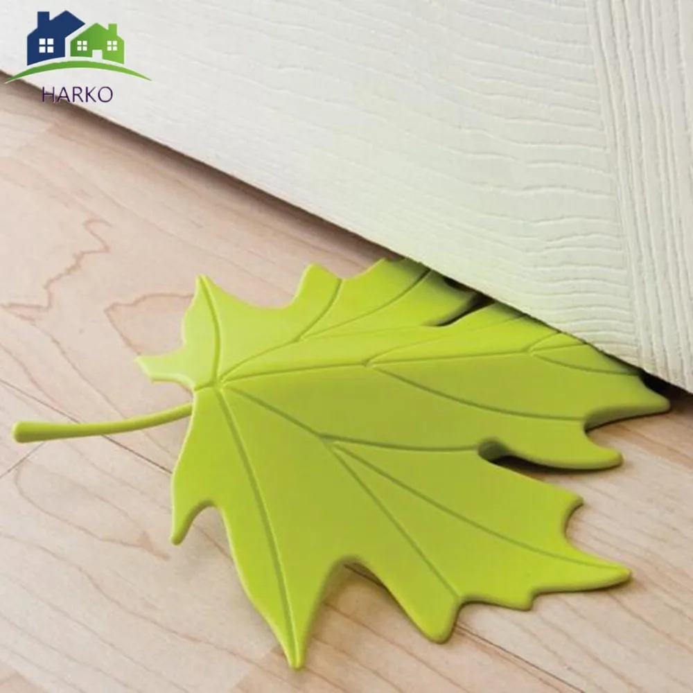 

1PCS Beautiful Maple Leaf Style Door Stopper Home Decoration Baby Children Finger Safety Doorstop Random Color