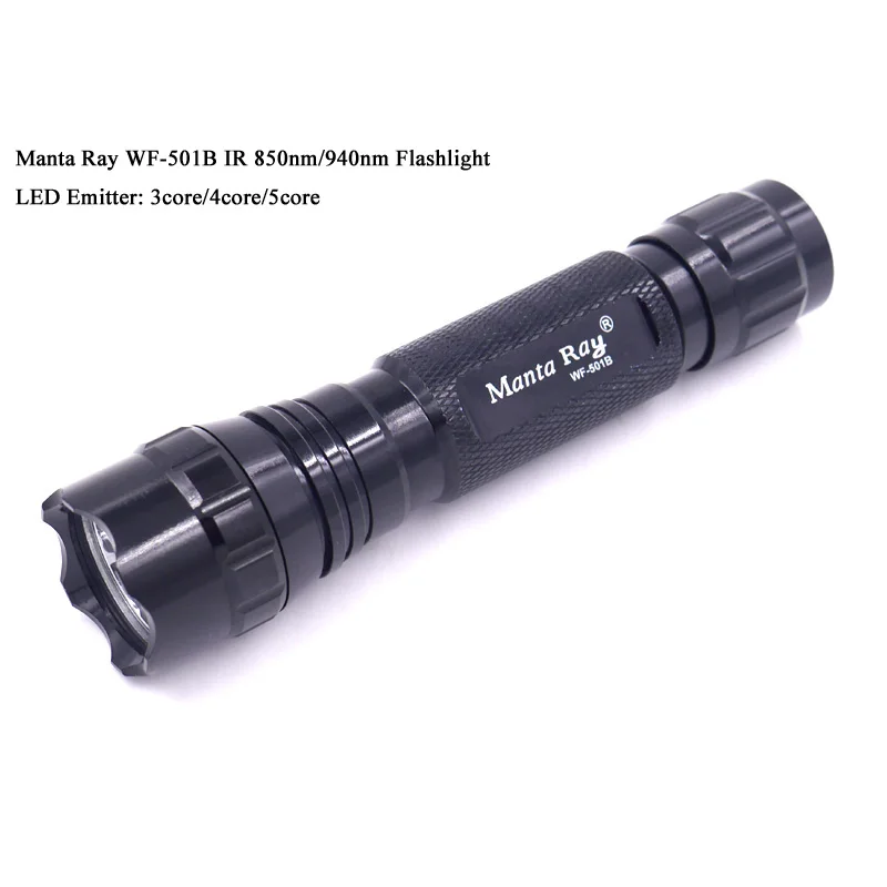 

WF-501B Infrared IR 940nm 5w 4-Core LED Flashlight Torch Lamp 850nm 3Core 5Core IR Light(Fill Light for Night Vesion Device)