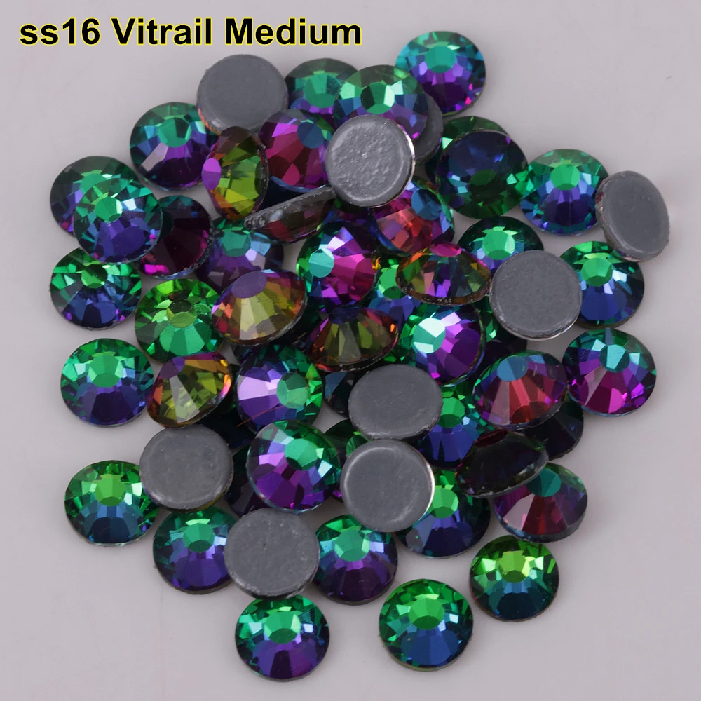 4mm Great Quality Hot Fix//Iron On Peridot Green Flatback Round HOTFIX SS16