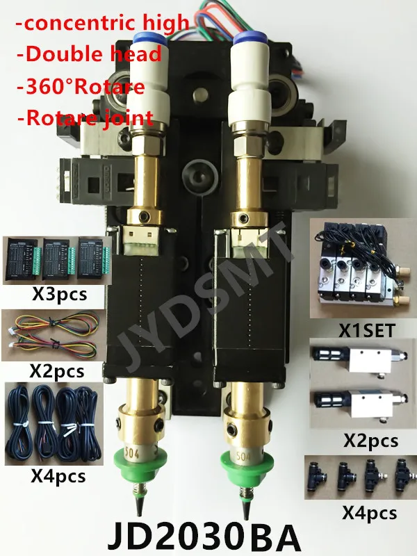 

BT2040 SMT DIY mountor connector Nema8 hollow shaft stepper for pick place Double head