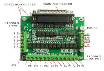 

6axis CNC DB25 Breakout Board adapter stepper motor driver