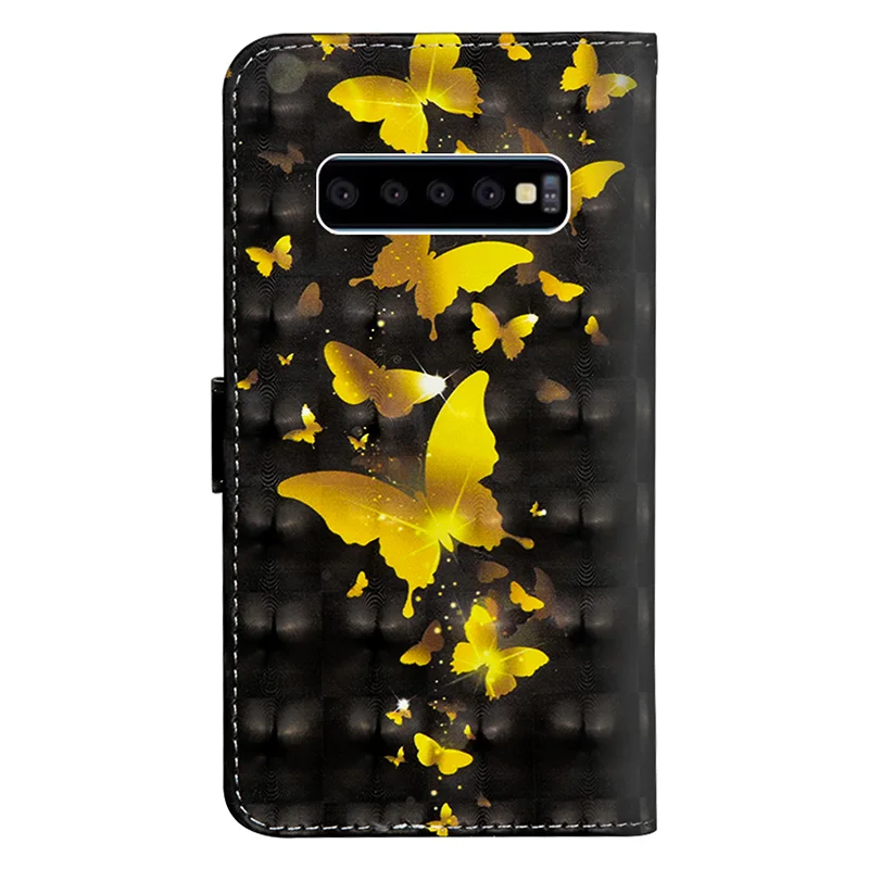 Роскошный флип-чехол для телефона с рисунком для samsung S10 5G S10 Lite из искусственной кожи силиконовый чехол-бумажник для samsung Galaxy S8 S9 Plus чехол