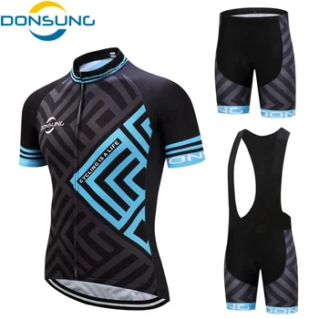 

DONSUNG Summer Quick-Dry Cycling Jersey Set Maillot Ropa Ciclismo Racing Bicycle Clothing Mans MTB Bike Clothes Cycling Set