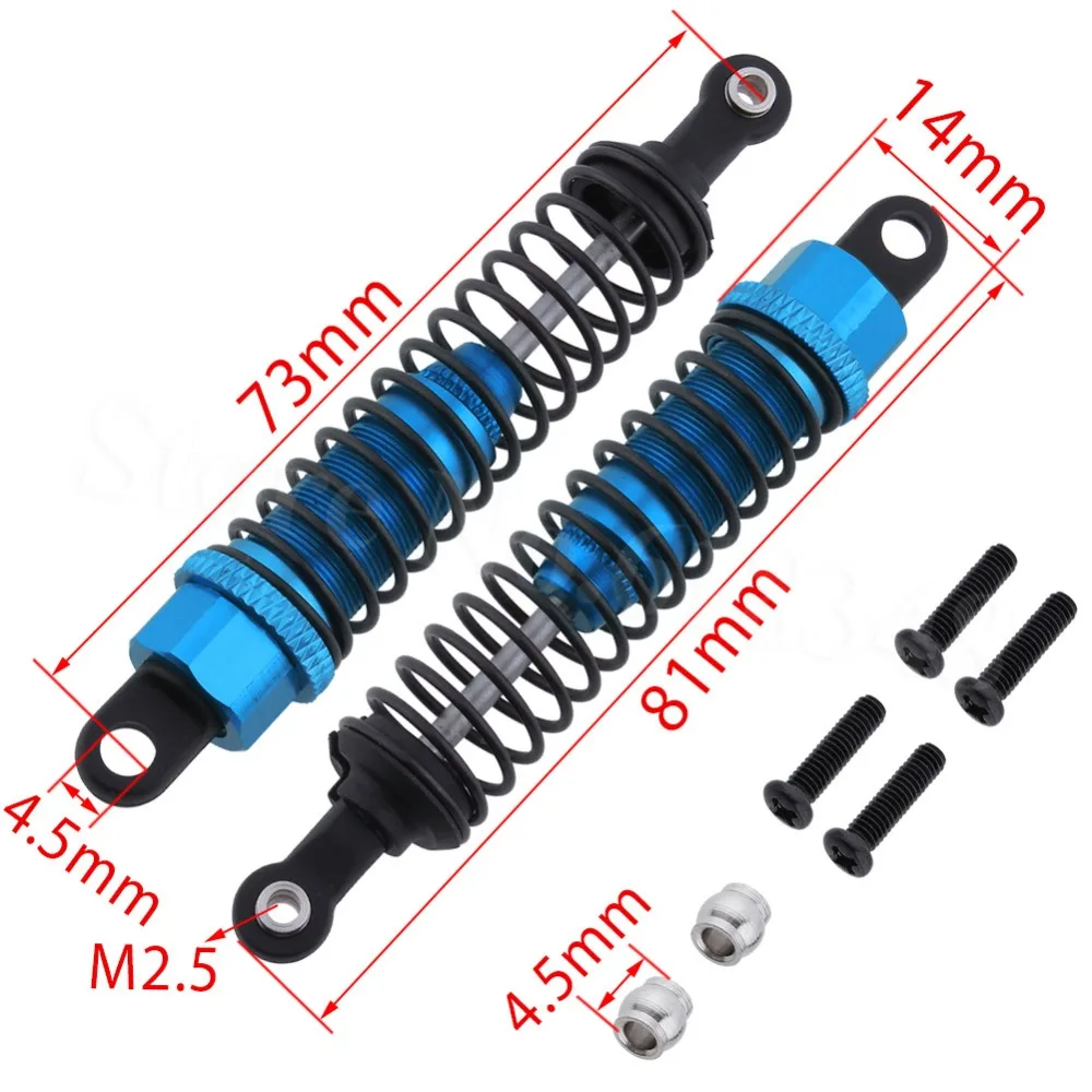 Алюминиевый Масляный амортизатор в сборе задний для WLtoys L959 L969 L979 L202 L212 L222 K959 1/12 RC