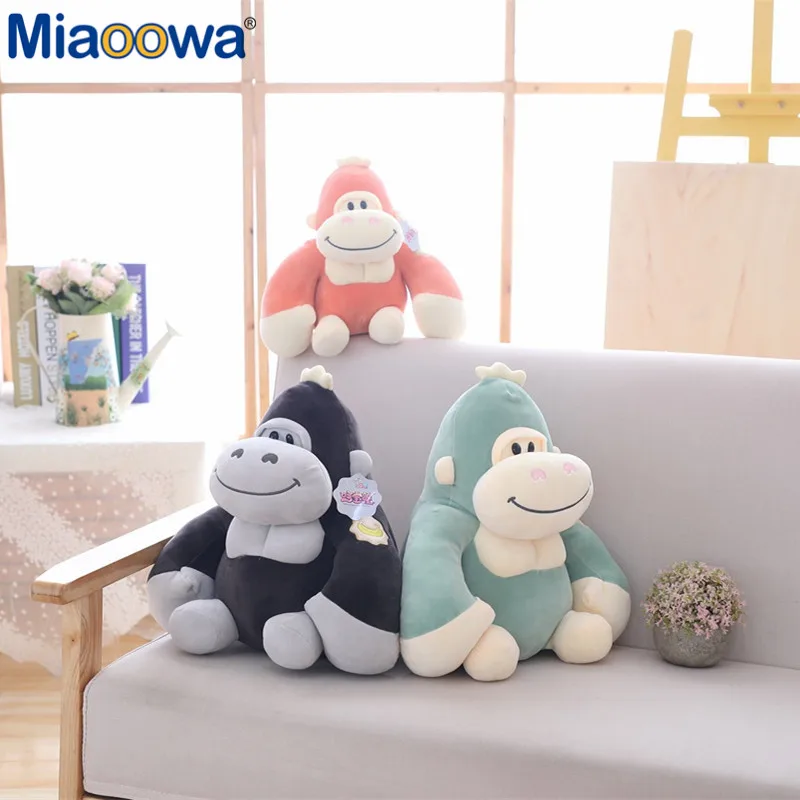 

1pc 38/48cm Cute Monkey Gorilla Plush toy Cute Simulation King Kong Apes Pillow Stuffed Toy Christmas Valentine's Gift Baby Doll