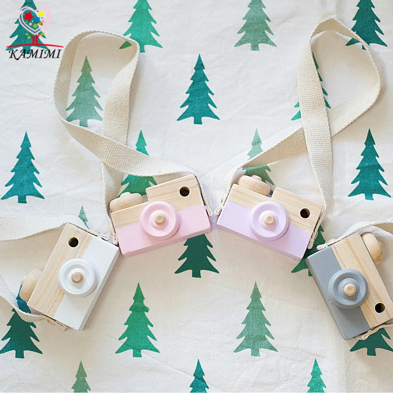 

KAMIMI baby Camera toy Lovely Model 100% Hand Making Wooden retro Camera Rubber Stamp Seal Gray & Brown DIY children toy I055