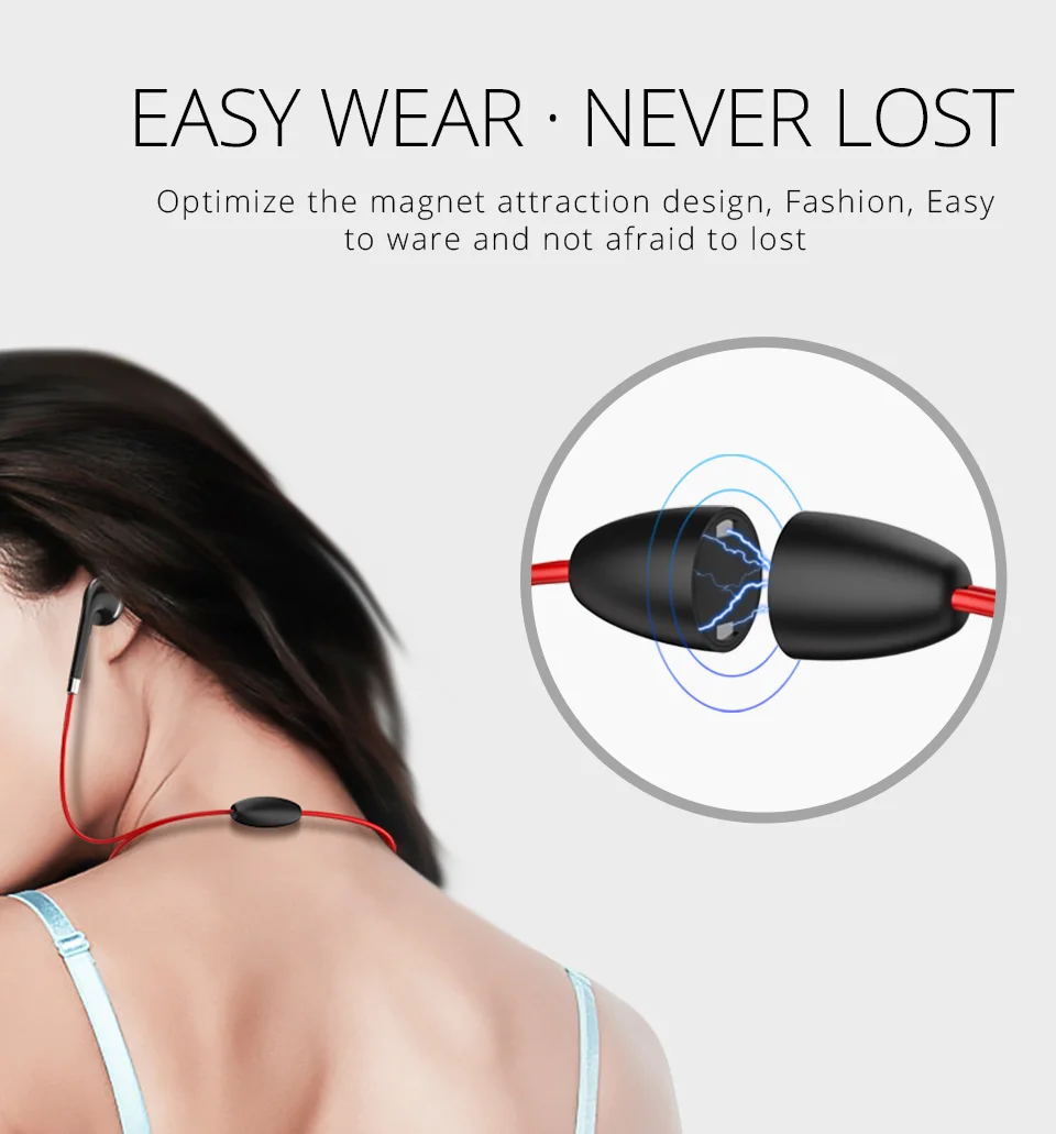 Bluetooth наушники беспроводные наушники магнитные спортивные наушники с микрофоном мобильные Bluetooth наушники-вкладыши