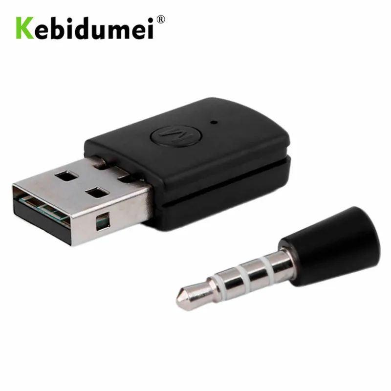 Kebidumei bluetooth ключ usb адаптер для ps4 3,5 мм Bluetooth 4,0+ EDR USB адаптер для PS4 Стабильная производительность Bluetooth наушники