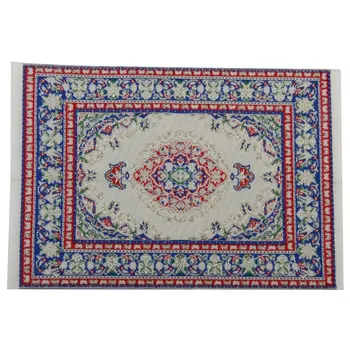 

Dollhouse furniture miniature woven carpet multicolor carpet