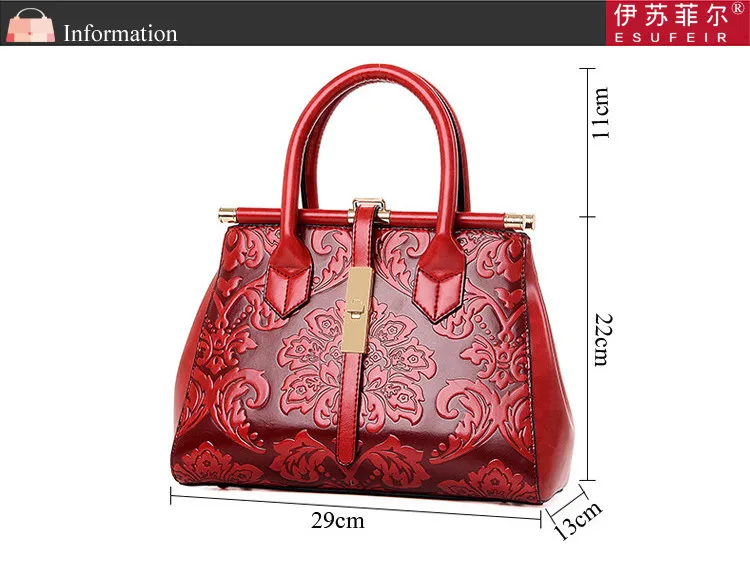 Модная женская сумка из тисненой кожи, качественная кожаная женская сумка, винтажная сумка на плечо в китайском стиле, женская сумка