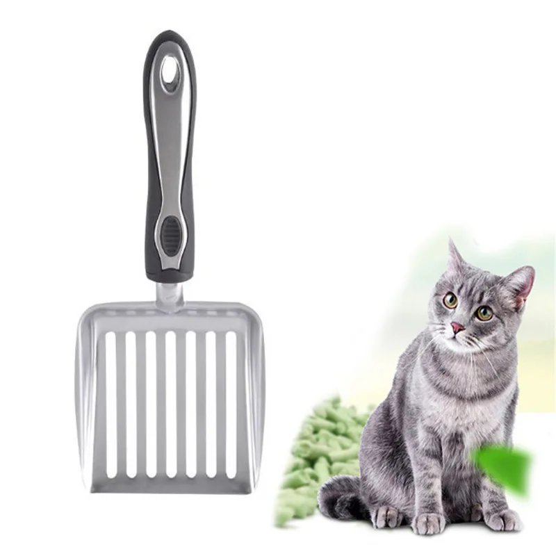 

Metal Stainless Steel Hollow Cat Litter Shovel Cat Holder Pet Poop Scooper tray sifter Metal Scoop Care Tools for Pet Cleaning